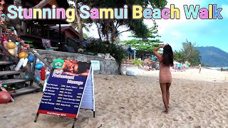 Stunning Relaxing Lamai Samui Beach Walk Thailand 4K [upl. by Idnaj]