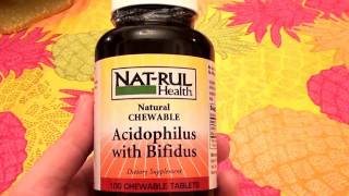 Natrul Health Acidophilus Bifidus Natural Probiotic Chewable Tablets [upl. by Zeus]