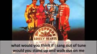 The BeatlesSgt Peppers Lonely Hearts Club Band01Sgt Peppers Lonely Hearts Club Band AlbumLyrics [upl. by Otrebire189]