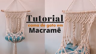 Tutorial cama de gato em Macramê  Passo a Passo [upl. by Annairam40]