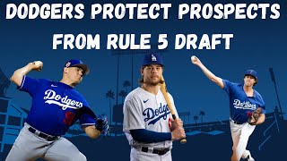 Dodgers prospects Hunter Feduccia Landon Knack amp Nick Frasso protected from Rule 5 Draft [upl. by Ahsiekar]