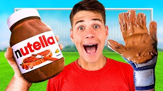 🖐🏻 GUANTES DE FÚTBOL vs NUTELLA 🤤 [upl. by Ayimat]