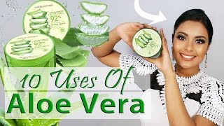 TOP 10 USES ALOE VERA GEL FOR SKIN amp HAIR  BEAUTY BENEFITS OF ALOE  AVG HACKS [upl. by Ecirp]