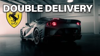 Double Ferrari Delivery  812 Competizione Aperta VS F12 TDF sound [upl. by Oht]