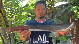 Knife Making  Forging A Powerful Long Machete From The Leaf Spring [upl. by Mildred513]