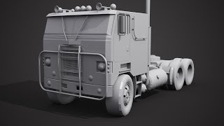 Modeling flat nose truck 3ds max tutorial part  3 [upl. by Josephine]