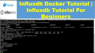 Influxdb Docker Tutorial 📒⚙ Influxdb Tutorial For Beginners  Influxdb Getting Started 👍 [upl. by Sean]