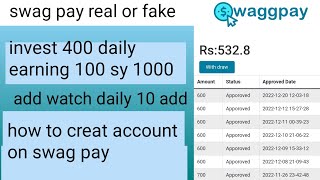 swagpay earning proof real or fake withdraw proof online earning free earning [upl. by Ojadnama487]