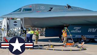 USAF Powerful B2 Spirit stealth bombers during military exercises in Australia [upl. by Yokoyama411]