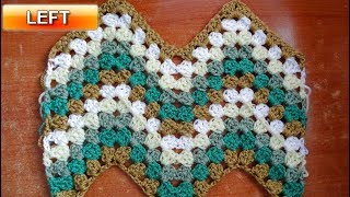 Granny Ripple Crochet Stitch  Left Handed Crochet Tutorial [upl. by Vharat]