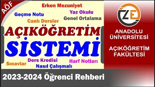 AÖF Açıköğretim Sistemi  Geçme Notu  Canlı Dersler  Genel Ortalama Sınavlar  Harf Notları [upl. by Nutter]