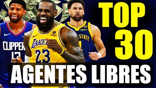 TOP 30 MEJORES AGENTES LIBRES NBA 2024  PREDICCIONES 🚨💣 Lebron 🤔 Klay y CP3 💥 Paul George y Harden🔥 [upl. by Ydualc]