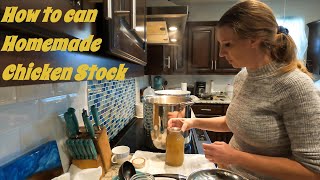 How to Can Homemade Bone Broth Chicken Stock [upl. by Gnek]