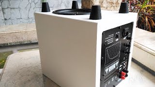 How to make Down Firing Powered Subwoofer  DIY Build [upl. by Nahpets340]