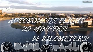 PARROT BEBOP 2 DRONE CRAZY 14KM AUTONOMOUS FLIGHT AROUND THE CITY 1080P [upl. by Anid]