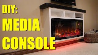 How To Build A Electric Fireplace Media Console [upl. by Alrick]