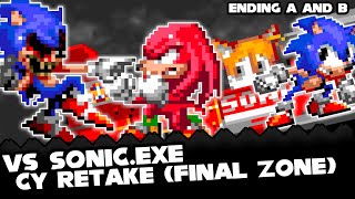 FNF  Vs SonicEXE RETAKE Confronting Yourself Final Zone  Ending A B  GameOver  ModsHard [upl. by Annad171]