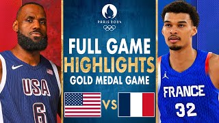 Team USA vs France FULL GAME Highlights  Aug 10 2024  Olympic Basketball Final NBA 2K24 [upl. by Rem]