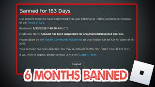 Every RareRemoved Type of Ban on Roblox [upl. by Nnad341]