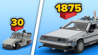 LEGO DeLorean in Different Scales  Comparison [upl. by Bolen763]