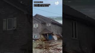 Home collapses along beach in Outer Banks North Carolina [upl. by Nitsirhc]