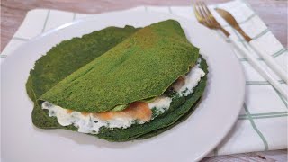 CREPES DE ESPINACAS receta Sana para desayunos o cenas Con Mambo [upl. by Pardoes]