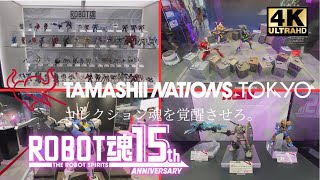 Largest Gundam DisplayEver Tamashii Nations Tokyo Robot Spirits 15th Anniversary Event 4KHD [upl. by Harrod932]