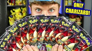 ONLY OPENING SHINY CHARIZARD GX POKEMON CARD PACKS from HIDDEN FATES new set [upl. by Coh653]