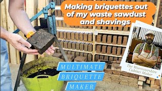 How to Make Briquettes out of waste sawdust and shavings woodwork briquettes no6 [upl. by Farlay]