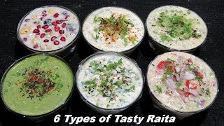 मिनटों में बनाएं 6 तरह के लाज़वाब रायते गर्मियों के लिए  6 Types of Raita  Summer Special Raita [upl. by Nollahs]