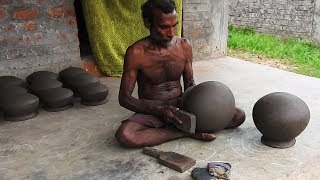 Pot Making With CLAY Amazing Talent of Indian Potter in Village  Small Scale IndustrieS [upl. by Suicul]