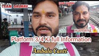 Ambala Cantt Railway Station  34 Platform Full Information  TEAM GAURAV [upl. by Hctim]