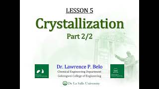 52  Crystallization with Heat Balances Lecture 52  Particle Technology [upl. by Kore]