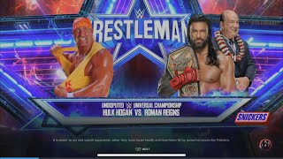 WWE 2K23 Hogan VS Reigns WWE Undisputed Universal Championship match [upl. by Flower]