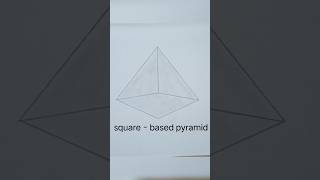 how to draw 3d square based pyramid how to draw [upl. by Revert]