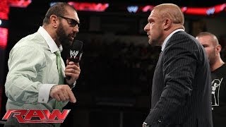 Batista quits WWE Raw June 2 2014 [upl. by Rains]