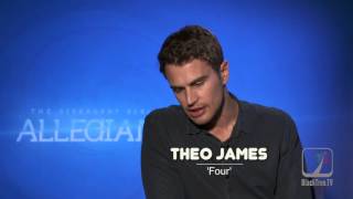 Theo James flirts in Interview for The Divergent Series Allegiant [upl. by Yedarb928]