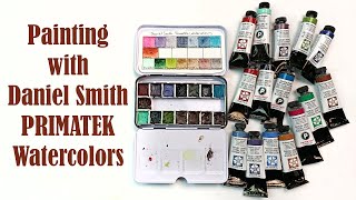 Painting with Primateks Daniel Smith Watercolors  Granulation and Sparkles Galore [upl. by Gernhard474]