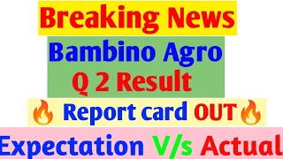 Bambino Agro Quarter 2 Result out 💥 Bambino Agro Share latest news trending viral sharemarket [upl. by Adnalohs797]