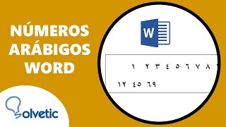 Cómo Poner NUMEROS ARABIGOS en WORD ✅ Insertar [upl. by Niemad]