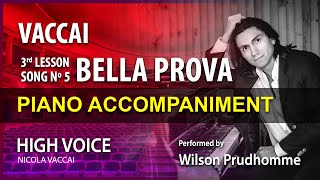 Vaccai 5 Lesson 3 Bella Prova Karaoke High voice [upl. by Grof]