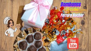 BOMBONES ESTILO FERRERO ROCHER CON SOLO CUATRO INGREDIENTES VERSIÓN CASERA [upl. by Reamonn]