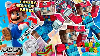 Como hacer a SUPER MARIO BROS figura hecho de papel Minecraft articulado TUTORIAL FACIL papercraft [upl. by Elpmet]