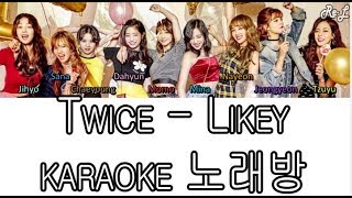 노래방Karaoke TWICE  Likey Color Coded Lyrics ENGLISHROMHAN [upl. by Bowyer637]