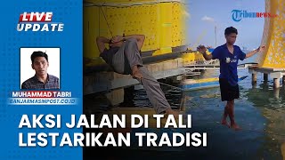 Tradisi Titi Tali Bajau Samah Aksi Nelayan Kotabaru Jalan di Atas Seutas Tali Jadi Perhatian Warga [upl. by Anora]