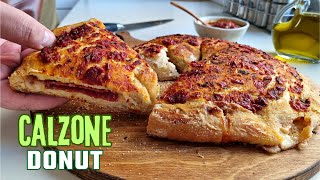 Easy Pepperoni Pizza Calzone Donuts  A Fun Twist on Pizza 🍕 [upl. by Elletnuahc575]