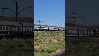 Overtaking the Rovos Rail bound for Cape Town trainspotting railfans railway [upl. by Firooc491]