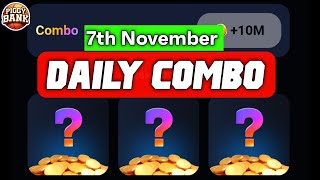 7th November Daily Combo Card Piggy bank  piggy Bank combo today [upl. by Goer]