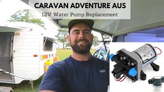 Installing NEW 12V Shurflo Water Pump HOW TO [upl. by Notsla471]