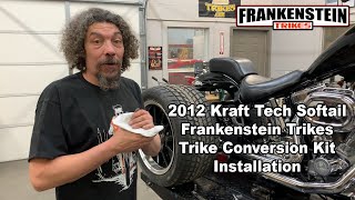 How To Install a Frankenstein Trikes Kit  2012 Custom Softail Trike w Frankenstein Trikes RearEnd [upl. by Id]